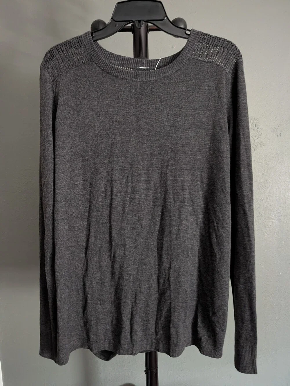 Lululemon Back To Balance Gray Knit Long-Sleeve Sweater